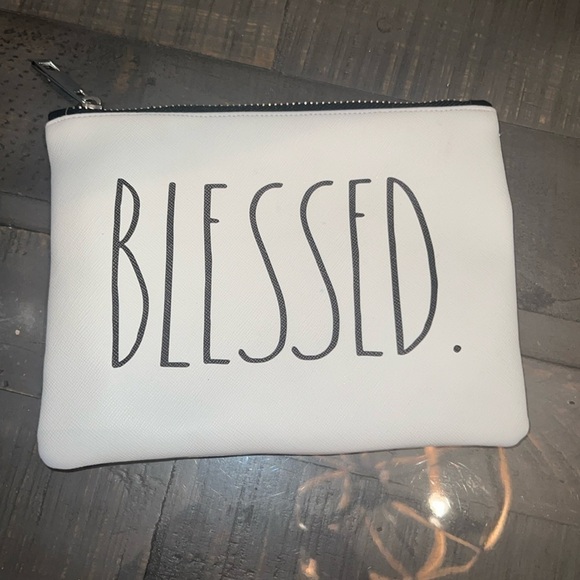 Rae Dunn “BLESSED” Zipper Pouch - Picture 1 of 3